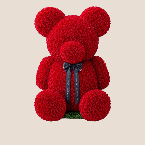 600-flower-teddy-bear-removebg-preview (1) 600 Fresh Flower Teddy Bear (PT-133) - Image 1