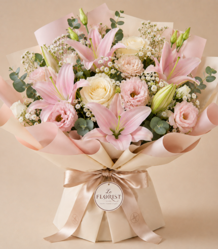 Blush Comfort — Lily & Rose Bouquet