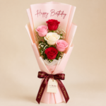 5 Rose Birthday Bouquet in Dhaka | Five Wishes – Le Florist