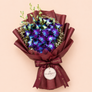 Midnight Orchid - Blue Orchid Bouquet - Image 4