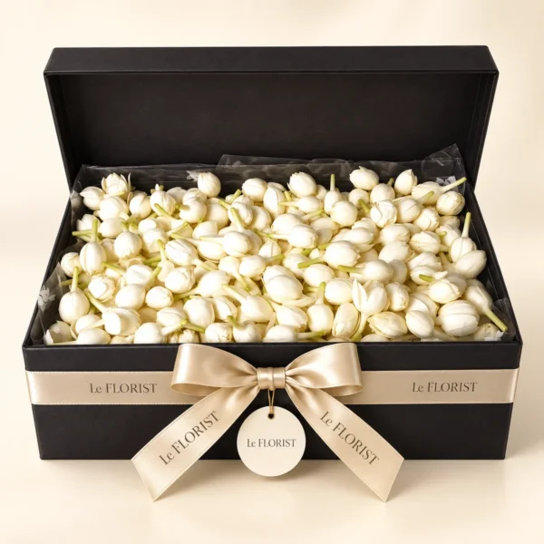 Beli Treasure – Fresh Jasmine Luxury Box by Le Florist, flower delivery in Dhaka