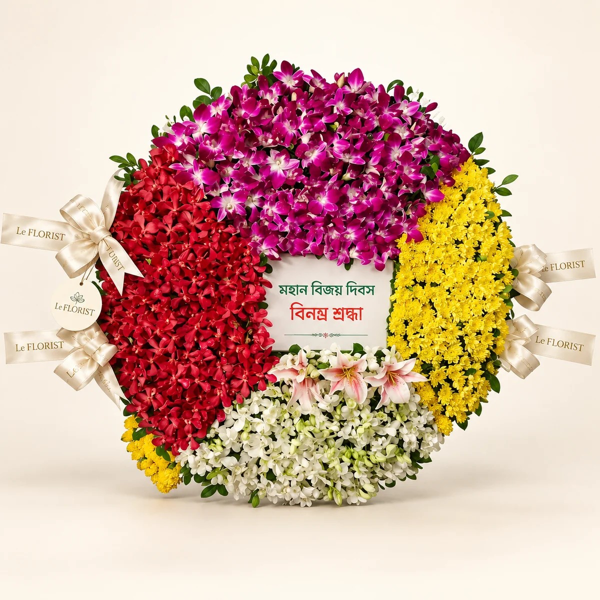 Bijoy Gourob – Victory Day Floral Circle by Le Florist, flower delivery in Dhaka