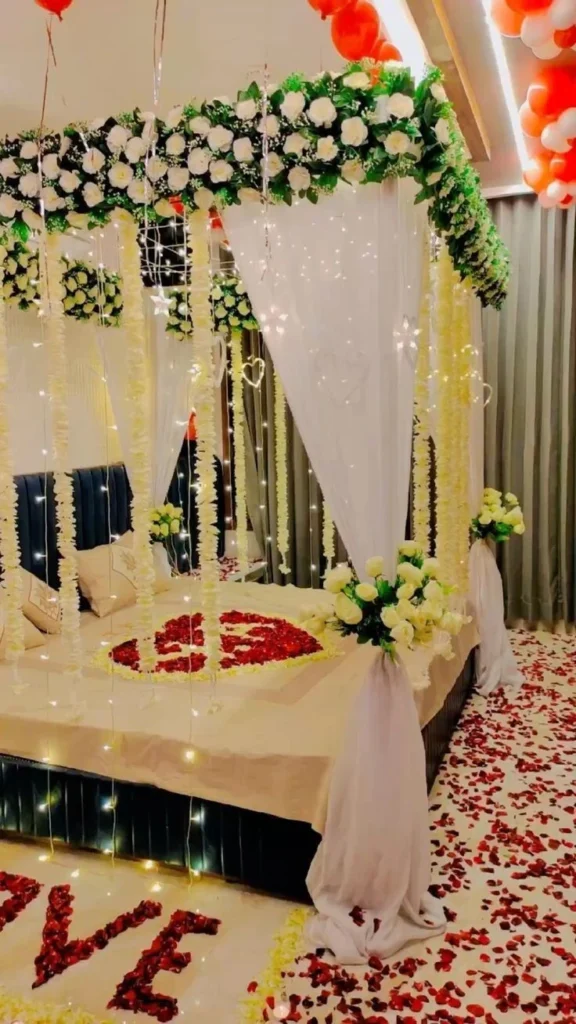 Ivory Rose Romance white rose and rajanigandha bashor ghor in Dhaka by Le Florist